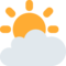 Sun Behind Cloud emoji on Twitter